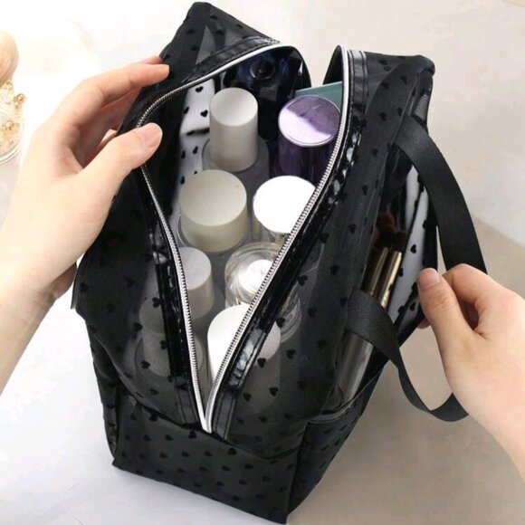 mesh cosmetic bag with front pocket - Picture 7 of 7